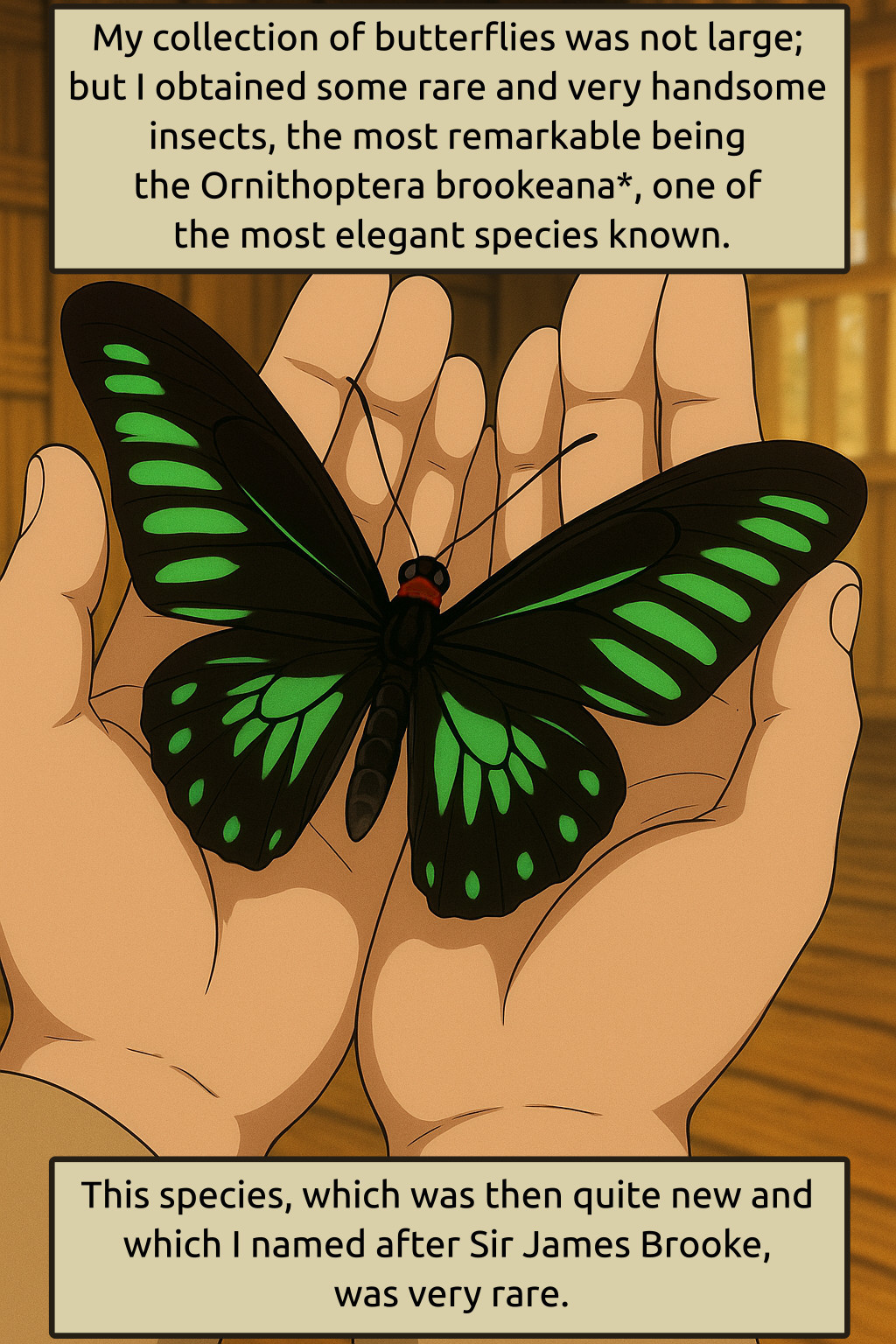 Ornithoptera brookeana